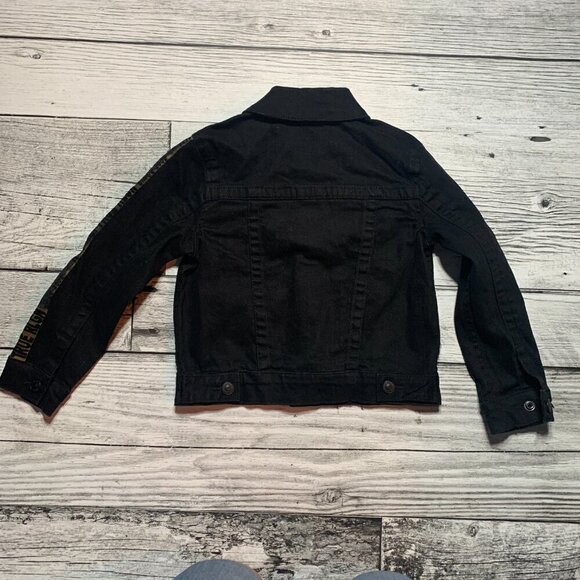 True Religion Black Jean Jacket with Removable Hood - Picture 6 of 12